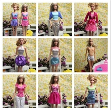 Wholesale 100pcs/lot Original Brand Clothing Sets Fashionable Dresses For 1/6 Girl Dolls Casual Dress Suits Clothes For Barbies 2024 - buy cheap