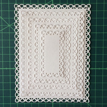 5pcs Laced Rectangle Frame Set Metal Cutting Dies for Scrapbooking DIY Photo Album Card Making Decorative Stencil 2024 - купить недорого