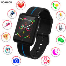 BOAMIGO Fitness Tracker Smart watch men women Continuous Heart rate blood pressure sport wrist band bracelet  for Android IOS 2024 - buy cheap