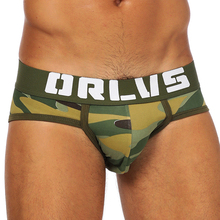 ORLVS Sexy Men Underwear Ropa Interior Hombre Cueca Masculina Slip Underwear Mens Underpants Camouflage Cotton OR141 2024 - buy cheap