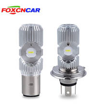 Foxcncar 1Pcs CSC LED Motorcycle Headlight High Low Beam Light 3500lm Super Bright White Motorbike Head Lamp Bulb H4 P15D BA20D 2024 - buy cheap