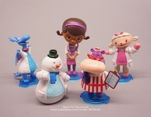 Disney Doc McStuffins 6-8 см 5 шт./компл., фигурка, осанка, коллекция украшений аниме, фигурка, игрушки, модель для детей, подарок 2024 - купить недорого