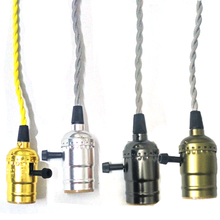 Wholesale Price Vintage Edison E27 Pendant Lamp Holder Twisted Wire 1.2m 2024 - buy cheap