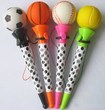 10pcs Creative stationery wholesale decompression cartoon soccer bouncing ballpoint pen 2024 - buy cheap