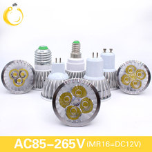 Затемняемый GU10 GU5.3 E27 Светодиодный прожектор 9 Вт 12 Вт 15 Вт AC85-265V MR16 DC12V Свет лампада точечная свеча Luz светодиодные лампы 2024 - купить недорого