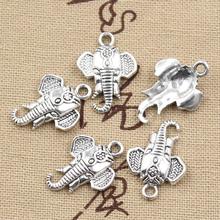 15pcs Charms Elephant Head 22x16mm Antique Tibetan Bronze Silver Color Pendant Findings Accessories DIY Vintage Choker Jewelry 2024 - buy cheap