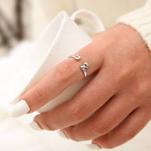 Женское кольцо из нержавеющей стали Acero Joyeria Mujer, регулируемое серебряное кольцо с кошачьим котом 2024 - купить недорого