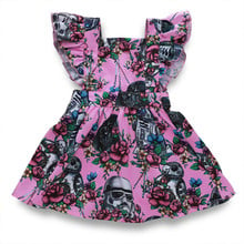 Летняя одежда для новорожденных девочек, Детский сарафан для новорожденных девочек, платье «Звездные войны», платье принцессы с оборками, хлопковое платье с круглым вырезом 2024 - купить недорого