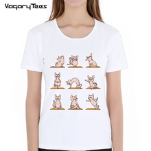 Lovely Kitten Zen Print T Shirt Sphynx Cat Yo.ga Design T-Shirt Fashion Women T-Shirt Summer Casual Tops Cute Girl Tees 2024 - buy cheap