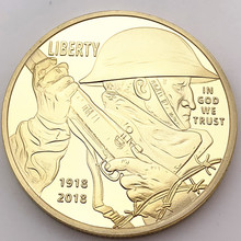 Gold Plated Soldier Coin Collectible Art Collection Gift Physical commemorative  Metal Antique Imitation 2024 - buy cheap