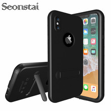 Seonstai For iPhone X Waterproof Case IP68 Swimming Diving Skiing Hard Cover  Water Dust Shock Proof Stand Phone Coque 2024 - buy cheap