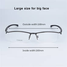 Oversized Business Glasses Frames Men Eyewear Pure Titanium Optical Prescription For Large face Oculos Large Size Eyeglasses 2024 - buy cheap
