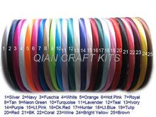 50pcs of skinny 7mm shiny satin headbands mixed colors or you pick colors 2024 - buy cheap