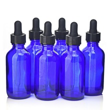 6pcs 60ml 2oz Empty Cobalt Blue Glass Liquid Reagent Pipette Bottle with Eye Dropper for Essential Oil Aromatherapy Lab Chemical 2024 - buy cheap