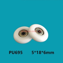 Plastic bearing10pcs 5*18*6mm type nylon pulley package plastic bearings for 3D printer doors Windows 695 wrapped rubber wheel 2024 - buy cheap