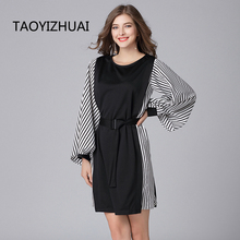 TAOYIZHUAI Autumn new arrival  casual style women dress loose sashes batwing sleeves above knee wrist lady party  dress  16179 2024 - buy cheap