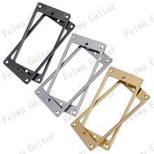 2 Pcs Metal Flat Electric Guitar Humbucker Pickup Ring Frame Mounting Ring - Made of iron - 2mmX2mm - - Chrome & Black & Gold 2024 - buy cheap