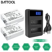 2Pcs 1800mah LP-E8 LPE8 LP E8 Battery Batterie AKKU + LCD Dual Charger for Canon EOS 550D 600D 650D 700D X4 X5 X6i X7i T2i T3i 2024 - buy cheap