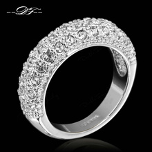 Cubic Zirconia Micro Pave Finger Rings HotSale WHite/Rose Gold Color Crystal Fashion Brand Jewelry For Women anel DFR268M 2024 - buy cheap