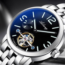 AILANG original watch top luxury men's automatic mechanical watch hollow gear sports waterproof watch leather business men's 2024 - buy cheap