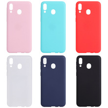 Candy Color Silicone TPU Case For Samsung Galaxy A40 Ultra thin Matte Soft Cover Phone case For Samsung A40 2019 2024 - buy cheap