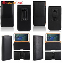 Universal Waist Leather Pouch For Motorola Moto G6 G5 G5S Plus G4 C Plus E4 E5 G3 XZ Z2 Z3 Play Belt Clip Case Holster Cover 2024 - buy cheap