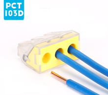 Conector de cableado de cable de empuje para caja de conexiones, 3 terminales del conductor, bloque pin, PCT-103D, nuevo, 100 Uds. 2024 - compra barato
