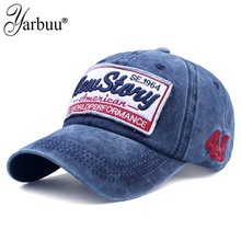 [Yarbuu] boné de beisebol masculino marca, boné papai casquette feminino, chapéu snapback para homem, moda vintage, gorro com letras de algodão 2024 - compre barato