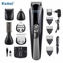 Kemei 6 in 1 Hair Trimmer Titanium Hair Clipper Electric Shaver Beard Trimmer Men Styling Tools Shaving Machine 100-240v 2024 - купить недорого