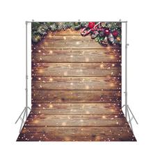 Snowflake Gold Glitter Christmas Wood Photography Backdrop Xmas Rustic Wooden Floor Background Photo Studio Booth Props XT-7395 2024 - buy cheap