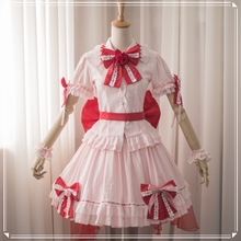 [Customized] Anime Touhou Project Remilia Scarlet Lolita Dress Cosplay Costume Any Size Full Set Women Halloween Free shipping. 2024 - buy cheap