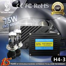 Fog loghts HID Lamp Fast Bright HID Xenon Conversion Kit  75w Ballast with Bixenon H4 H4-3 4300K 5000K 6000K 8000K 12000K 2024 - buy cheap