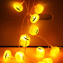 YIYANG 2.5M 20LED Pumpkin Skull LED String Light Hanging Halloween Lanterns 3D Plastic Skull String Holiday Decor Calabaza Luces 2024 - buy cheap