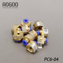10Pcs/lot PC6-04 Tube 6mm Thread Straight Throught 1/2" Pneumatic Pipe Fitting tube connector 2024 - buy cheap