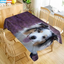 Mantel Rectangular con diseño de perro pastor australiano, mantel de animales a prueba de polvo, lavable, para decoración de Mesa del hogar 2024 - compra barato