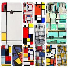 162H bauhaus style abstract piet mondrian Soft Silicone Tpu Cover Case for huawei Nova 3 3i p smart 2024 - buy cheap