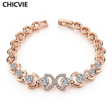 Chicvie retro cadena amuletos de color dorado brazaletes y pulseras para las mujeres pulsera de la boda y compromiso pulsera de la joyería de Sbr160112 2024 - compra barato