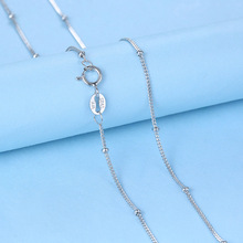 45CM length 1.7mm 1.9 grams Solid 925 Sterling Silver Chain Necklace White Gold Color Pretty Silver Chain dossy Jewelry 2024 - купить недорого