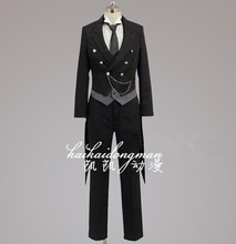 Traje de uniforme de Anime de Butler Kuroshitsuji, abrigo de cola de golondrina de color negro, ropa de Anime para Cosplay, 2016 2024 - compra barato