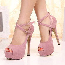 SHOFOO shoes.Fashion Sexy women's shoes, about 14.5 cm high-heeled sandals, women's sandals. Summer women's shoes.SIZE:34-45 2024 - buy cheap