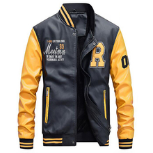 Leather Jacket Men 2022 Winter Embroidery Jackets Pu Coats Slim Fit College Luxury Fleece Pilot Bomber Jackets casaco masculino 2024 - buy cheap