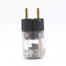 one pcs New Hifi High End Gold Plated P-029 EUR Schuko EU Power Connector Plug for DIY Hifi Electrical Power Cable 2024 - buy cheap