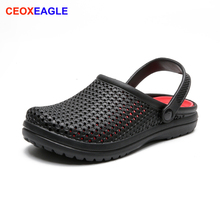 New Comfortable Men Pool Sandals Summer Outdoor Beach Shoes men Slip On Garden Clogs Movable Insole Casual Water Shower Slippers 2024 - buy cheap