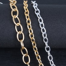 Cadena de aluminio abierto, Collar de plata/oro, cadena para fabricación de joyería, accesorios de Material DIY 2024 - compra barato