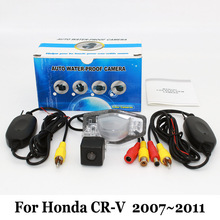 Проводная или беспроводная камера RCA для Honda CR-V CRV 3th 2007 ~ 2011 / HD широкоугольный объектив/CCD ночное видение резервная камера заднего вида 2024 - купить недорого