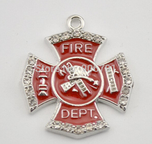 New Arrival 50pcs/lot Zinc Alloy Antique Silver and Rhodium Plated  fire department hand stamped ladder pendants decoration 2024 - buy cheap