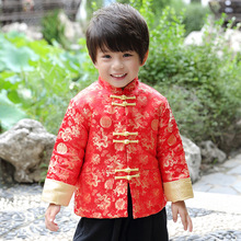Abrigo de espiga tradicional china para niño, chaquetas de abrigo de Otoño/Invierno 2024 - compra barato
