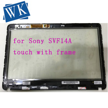 Matriz de portátil Original para Sony SVF14A, SVF14, svf14aa1qu, 1366x768, 14,0 pulgadas, montaje de digitalizador LCD LED con pantalla táctil, reemplazo de Panel 2024 - compra barato