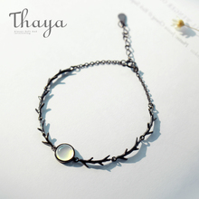 Thaya Moonstone Branch Bracelet s925 Silver Twilight Thin Chain Dainty Gemstone Bracelets Handmade for Women Ladies Jewelry Gift 2024 - buy cheap