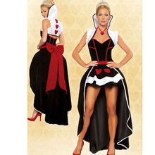 Disfraz de reina de corazones para mujer, gran oferta, lazo en la espalda, envío gratis 2024 - compra barato